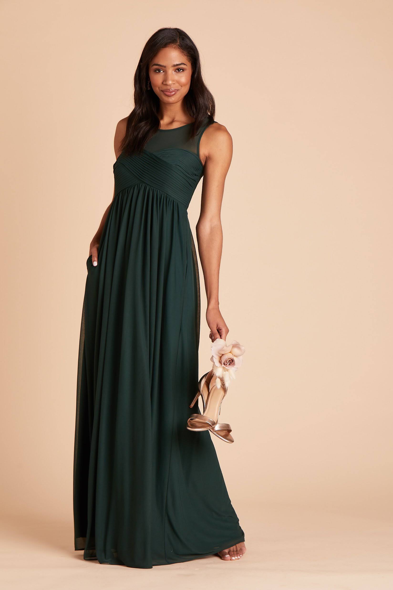 Birdy Grey Ryan Bridesmaid Dress in Emerald Xs / Emerald
