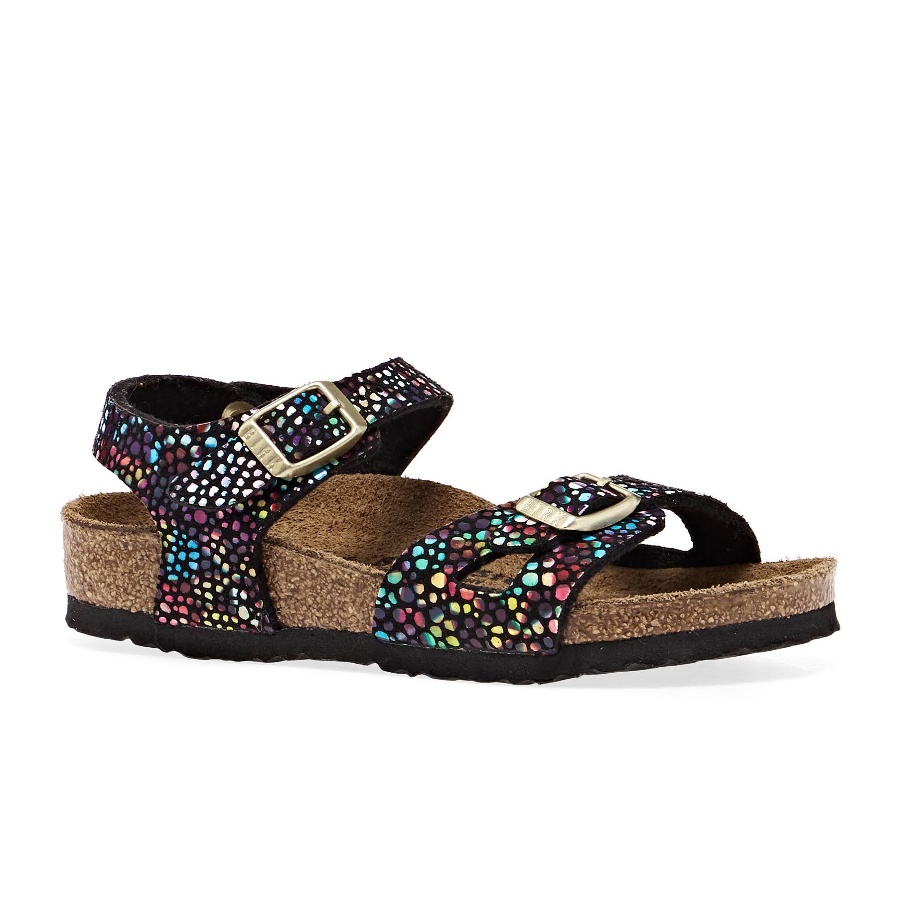Birkenstock Rio Microfibre Narrow Kids Sandals - Confetti Black