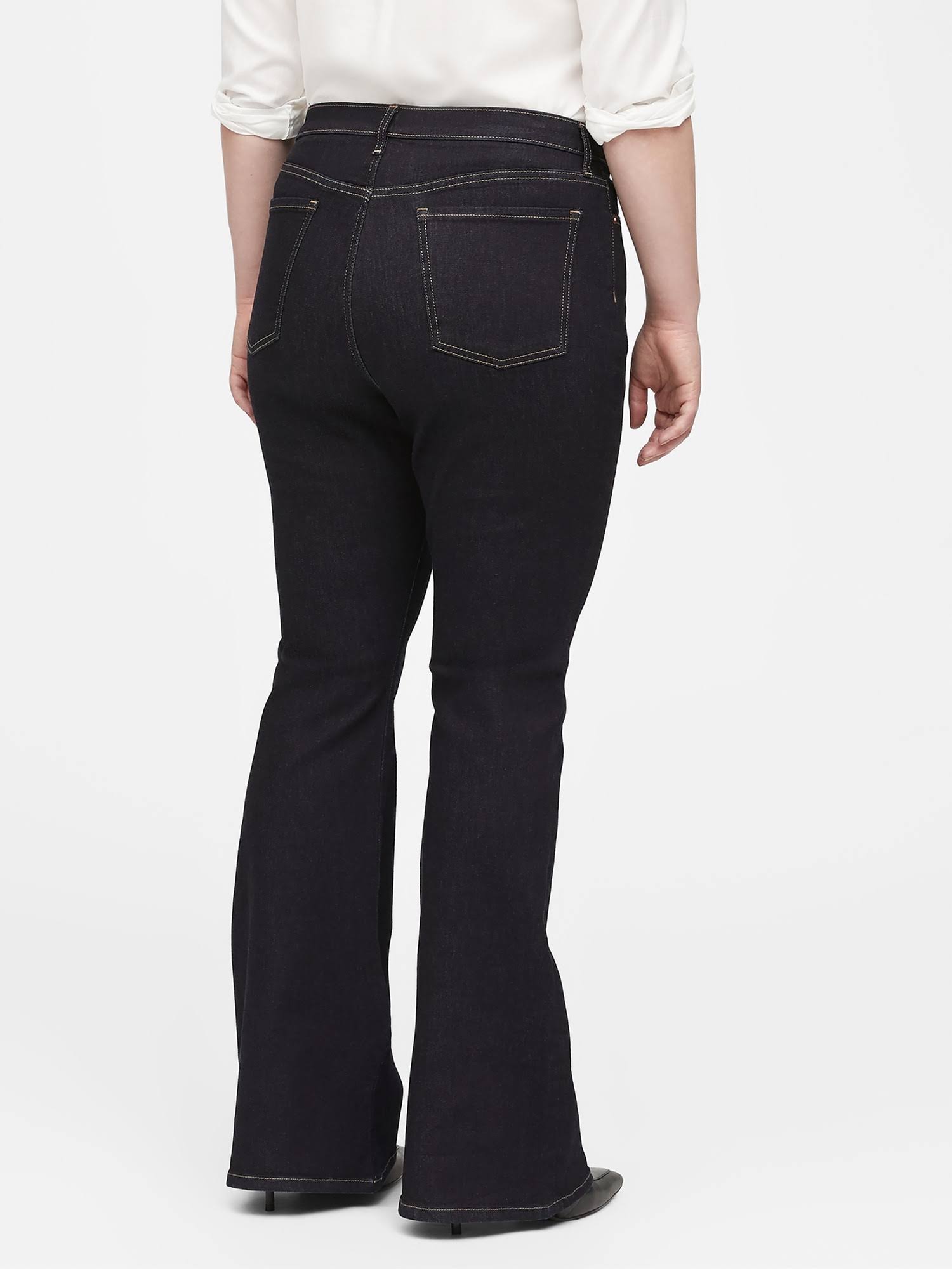 Banana Republic Women's High-Rise Flare Jean Rinse Size 28 Regular