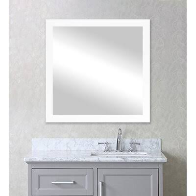 Wade Logan Industrial Modern & Contemporary Wall Mirror Size: 35.5x22 H x 72x22 W, Finish: White