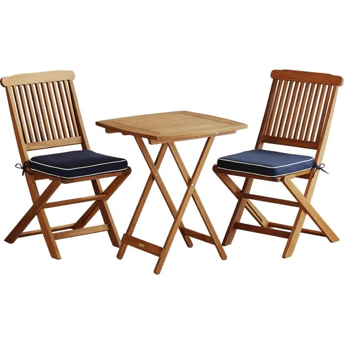 Roseland 3 Piece Bistro Set with Cushions Beachcrest Home
