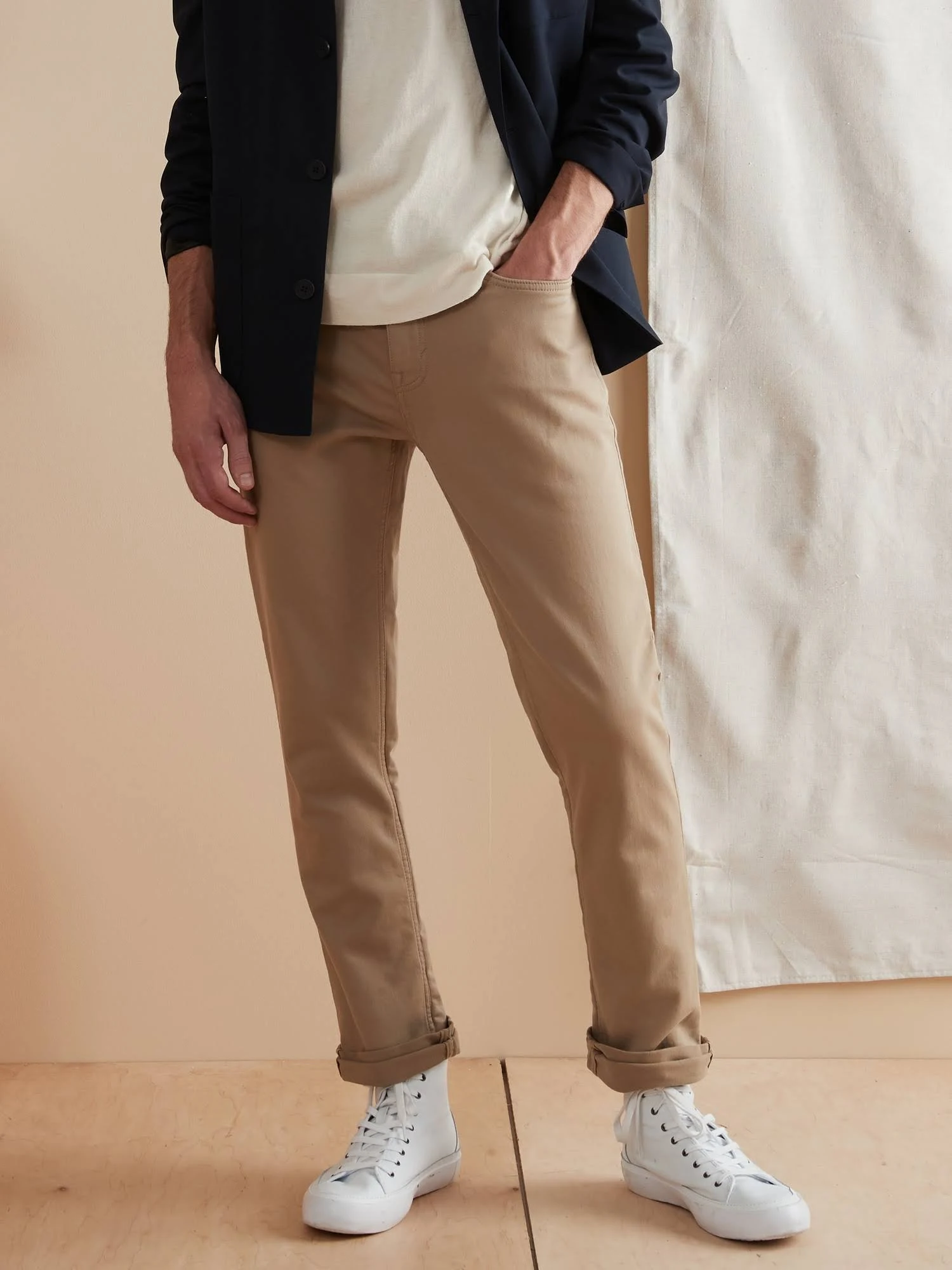 Banana Republic Men's Slim Traveler Pant Khaki Size 32W 32L