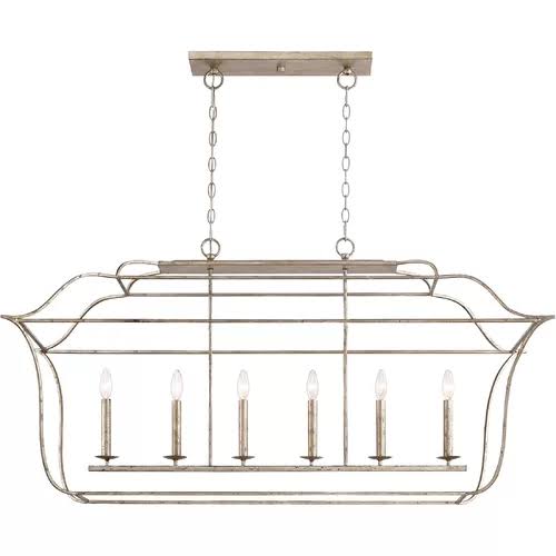 Chloe 6-Light Geometric Chandelier Finish: Royal Ebony