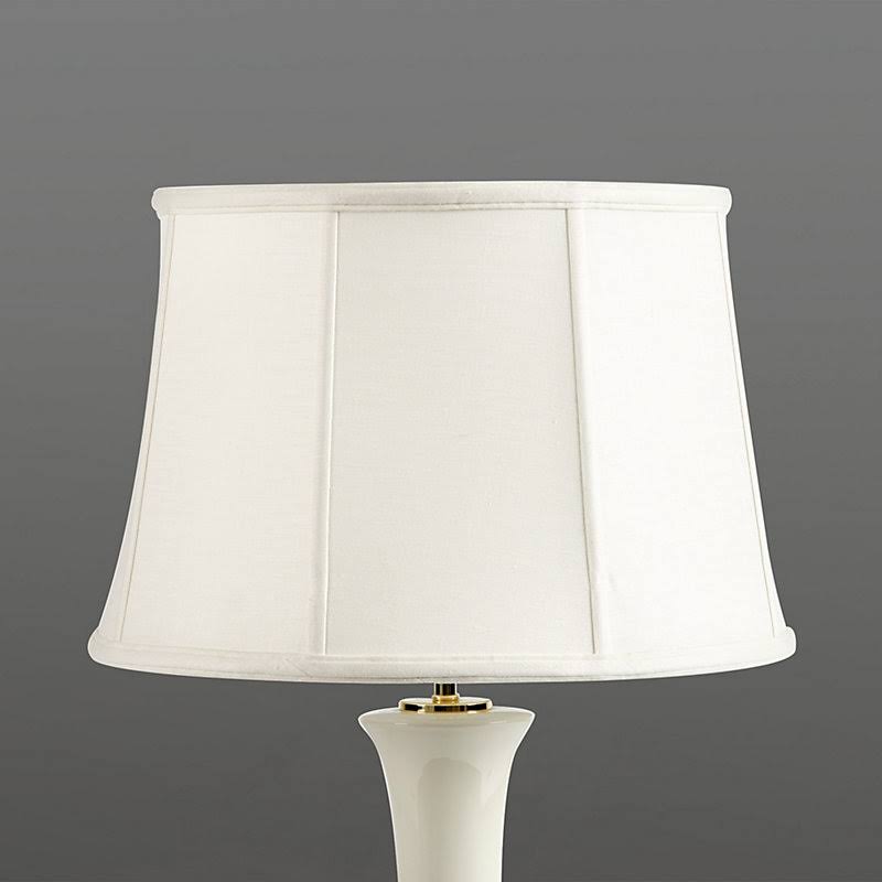 Couture Tapered Drum Lamp Shade Ivory Silk 16 inch - Ballard Designs