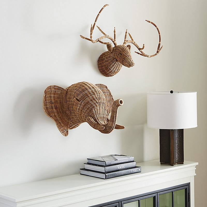 Woven Animal Head Wall Decor - Ballard Designs