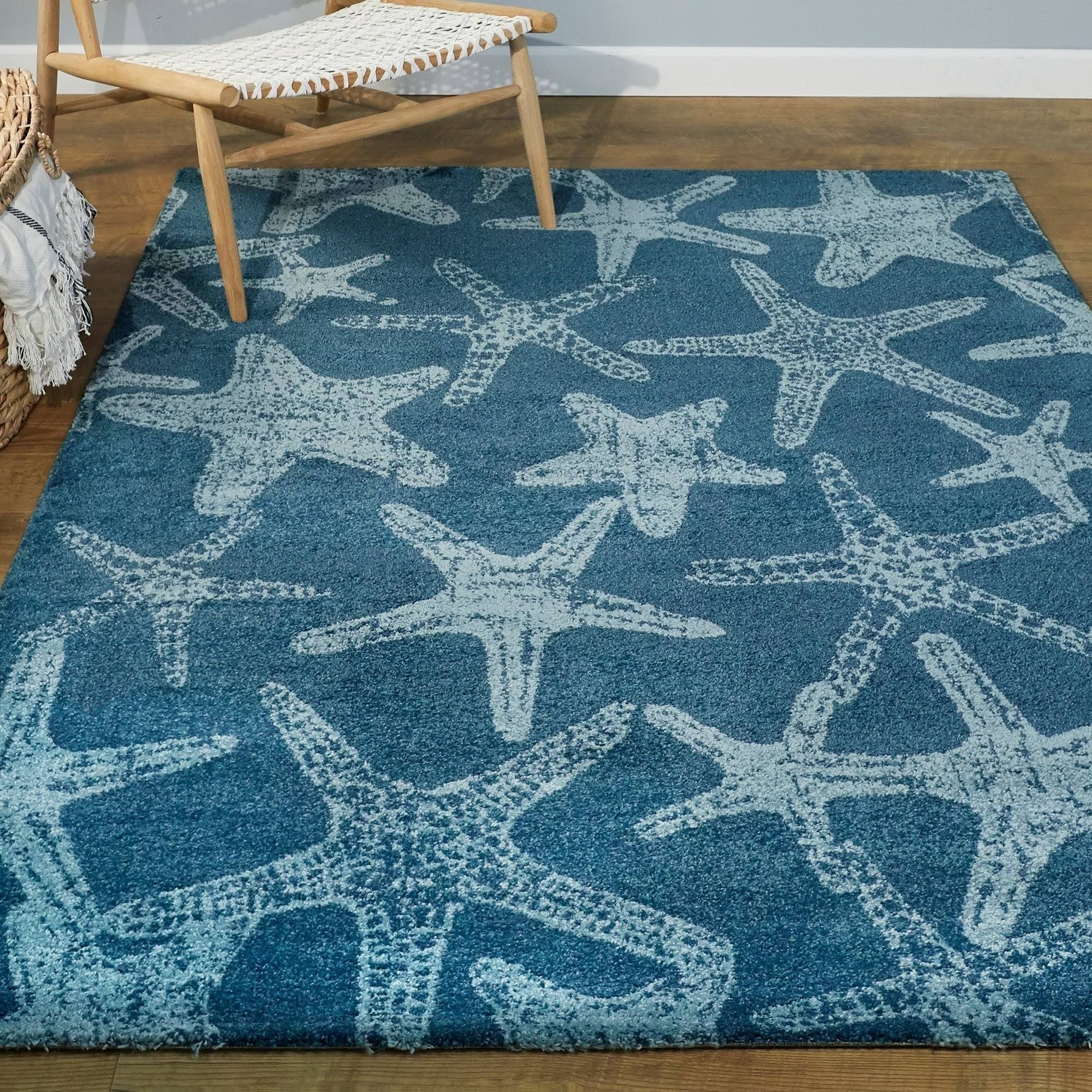 Leyton Nautical Starfish Coastal Area Rug - Runner 2&7