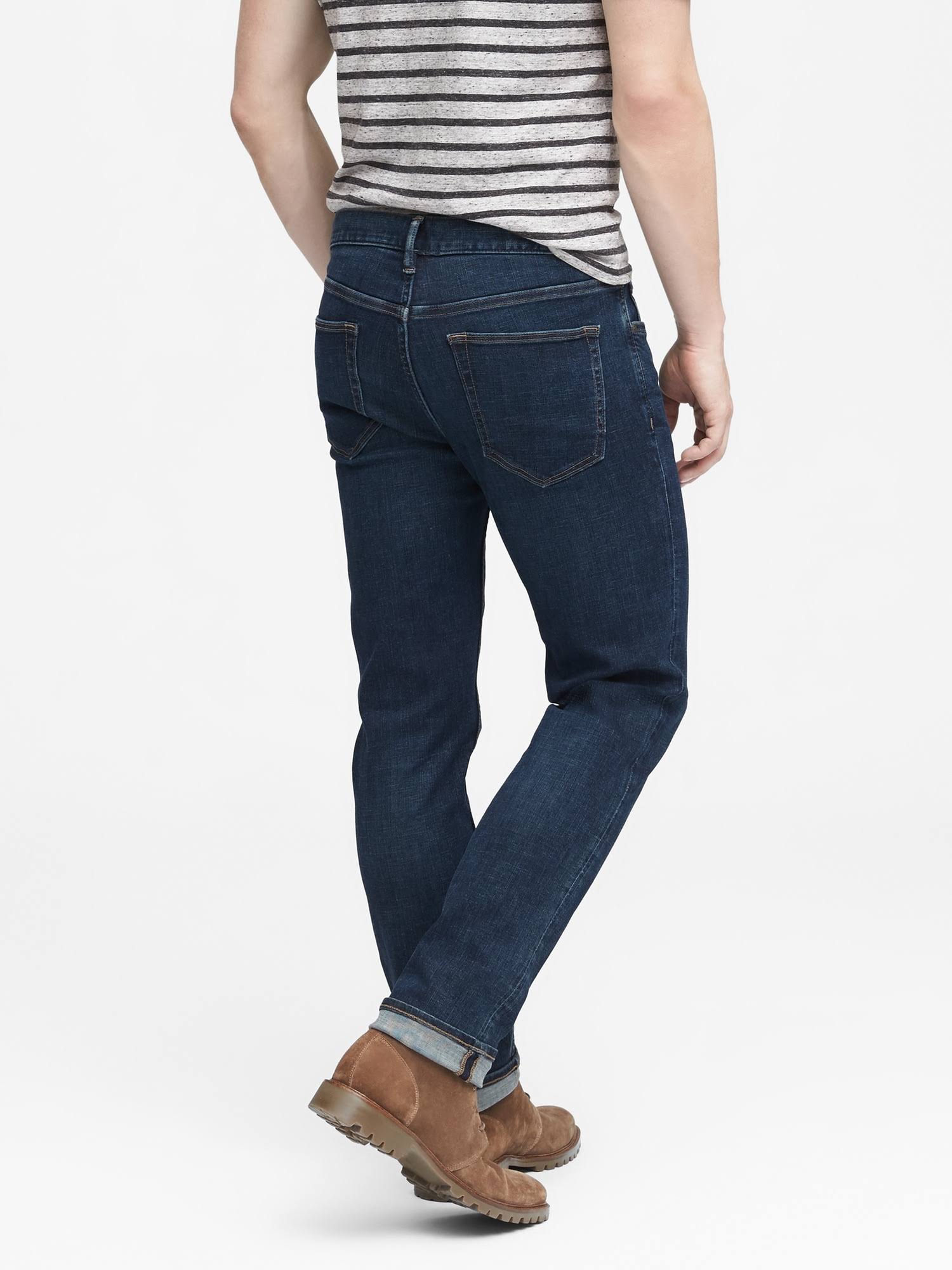 Banana Republic Men's Slim Rapid Movement Denim Jean Bolt Wash Size 33W 30L