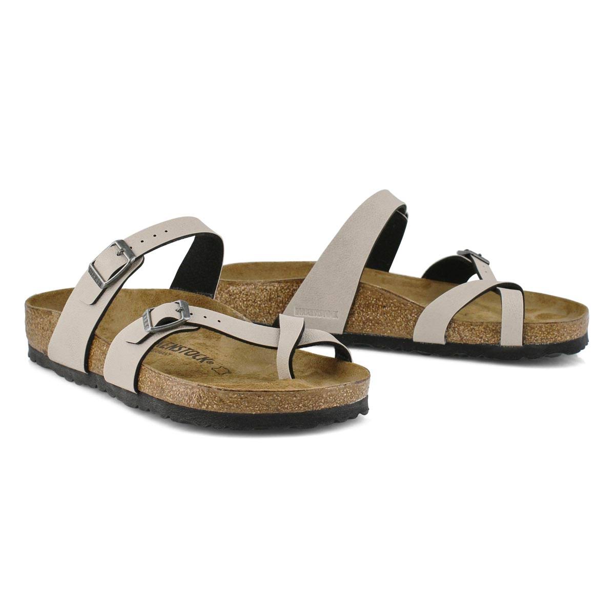 Birkenstock Shoes Mayari Pull Up Stone, 1005056 - 9.5