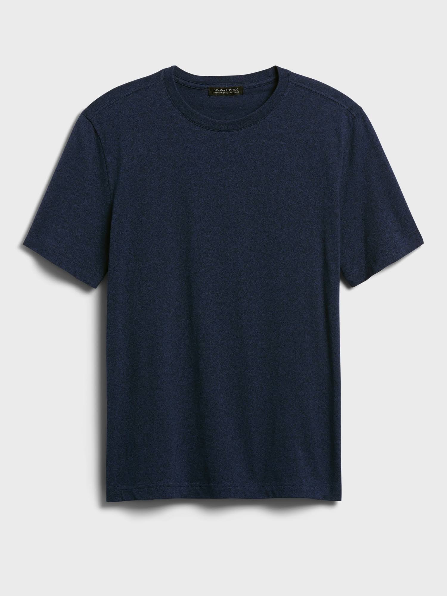 Banana Republic Men's Organic Soft Wash Crew-Neck T-Shirt Navy Tall Size L