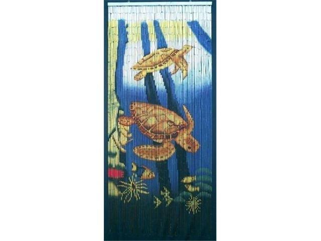 Bamboo54 5254 Sea Turtle Scene Curtain