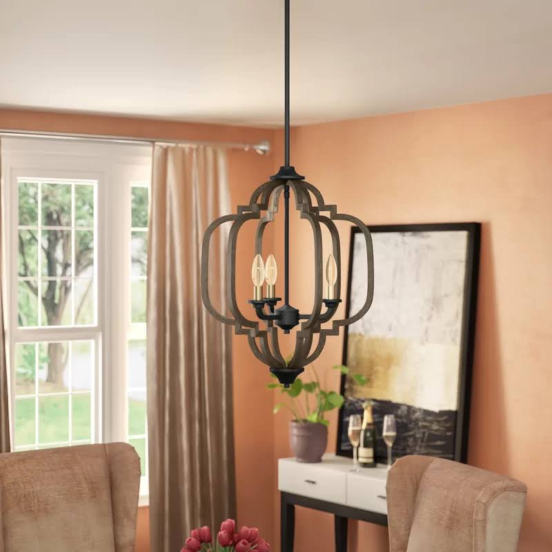 Robinette 3 - Light Candle Style Geometric Chandelier