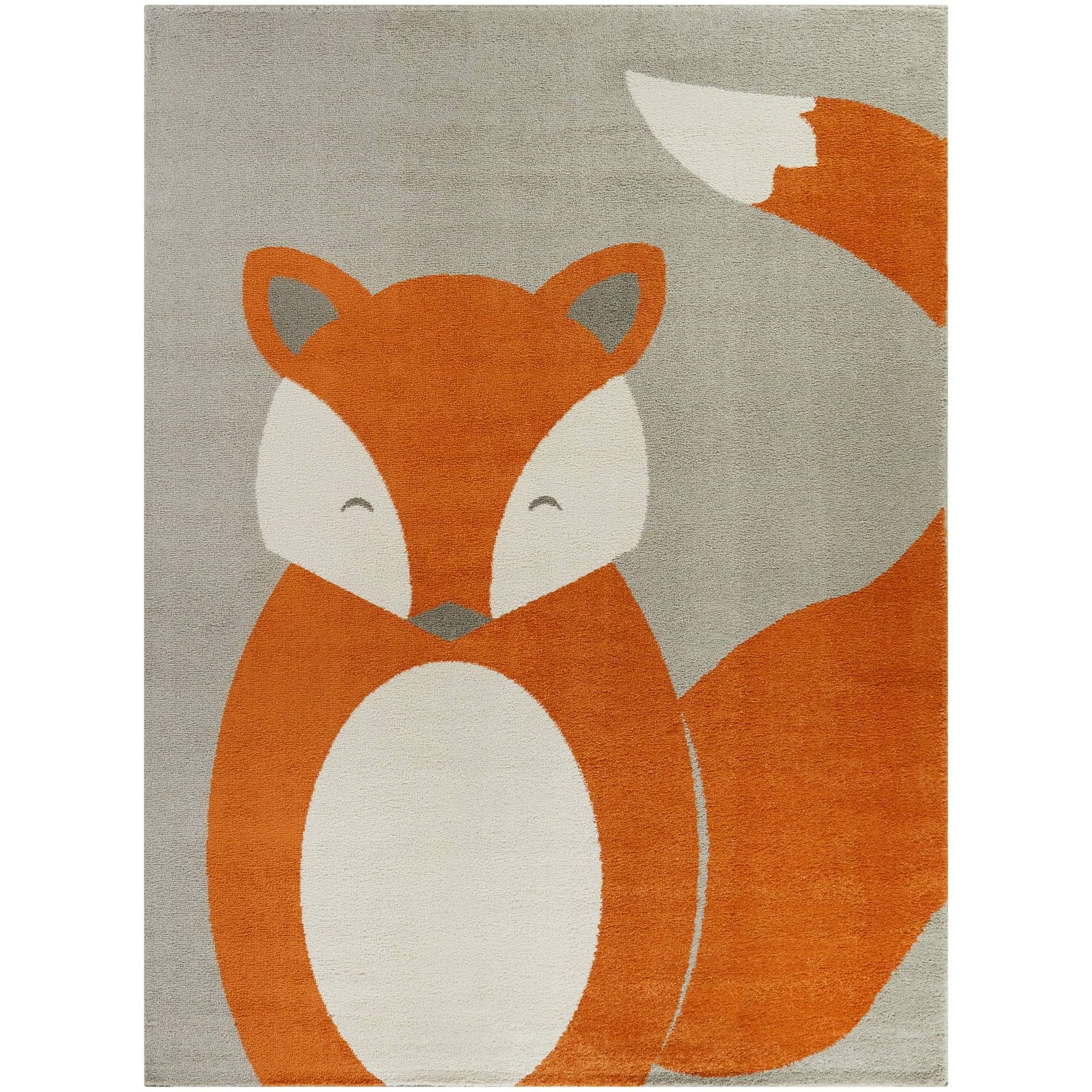 BALTA Friendly Fox Orange 4 ft. x 6 ft. Kids Area Rug