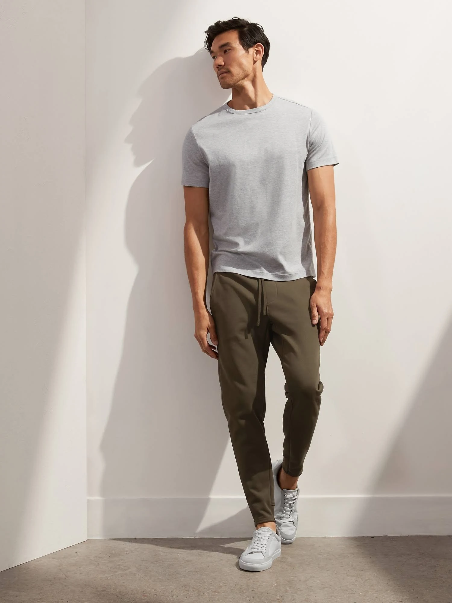 Banana Republic Men's French Terry Jogger Cargo Green Tall Size L