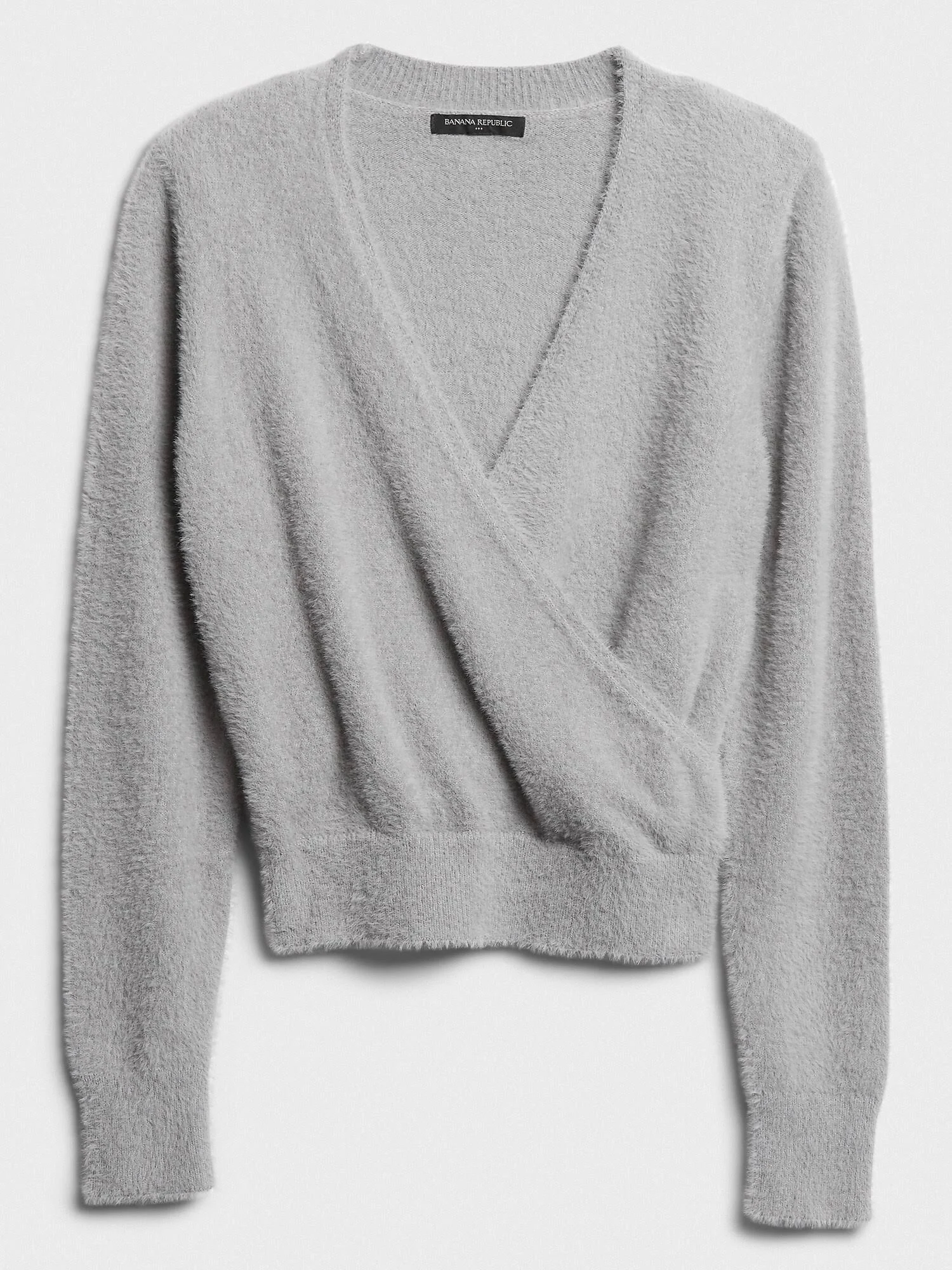 Women's Eyelash Wrap Sweater Heather Grey