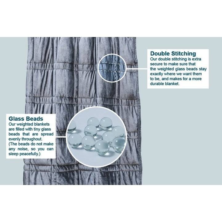 Pine & River Chilled Bamboo Cooling Weighted Blanket (60 inchx80 inch, 20lb) for Adults, Size: 60 inchx80 inch 20 lbs, Blue