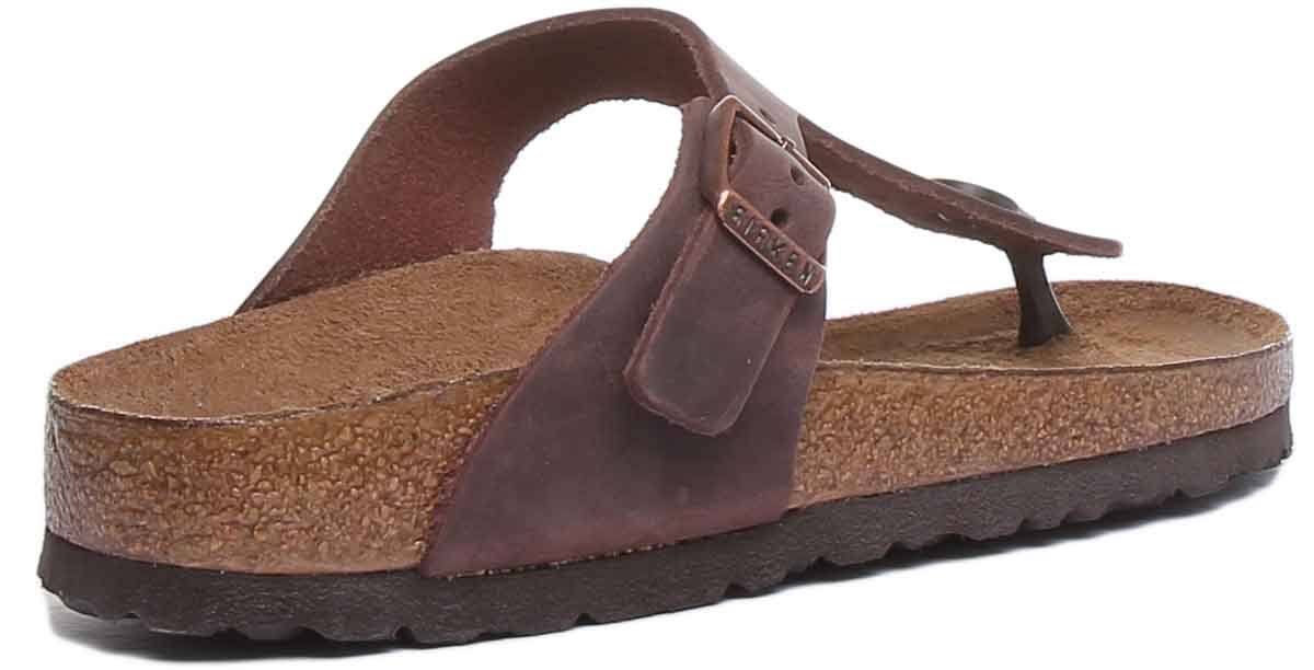 Birkenstock Women ?s Gizeh Habana Waxy Leather Sandals
