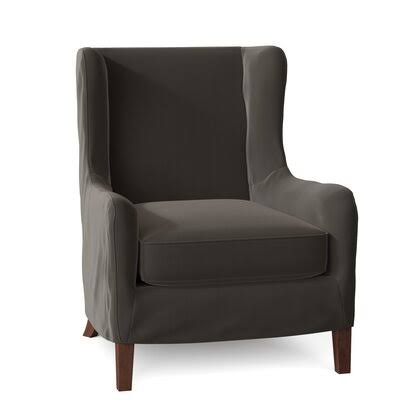Adamstown 33x22 Wide Wingback Chair Body Fabric: Spinnsol Iron