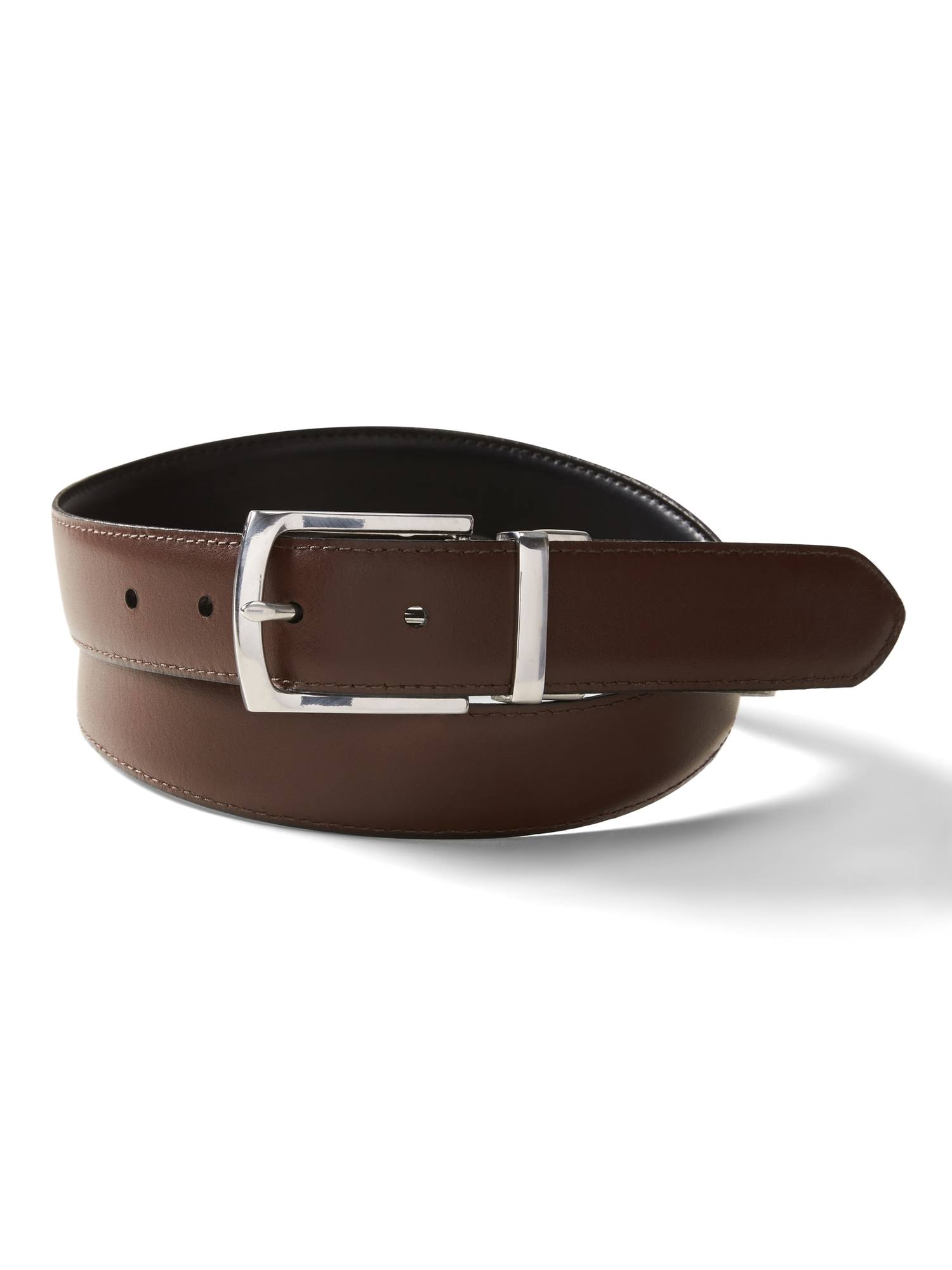 Banana Republic Men's Reversible Leather Dress Belt Black & Dark Brown Size 40