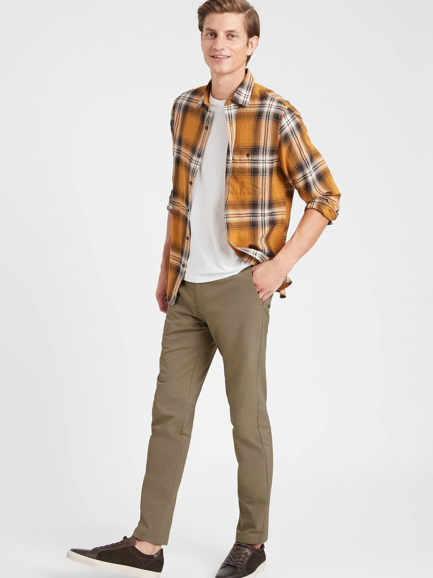 Banana Republic Men's Slim City Pant Cliff Rock Size 38W 30L