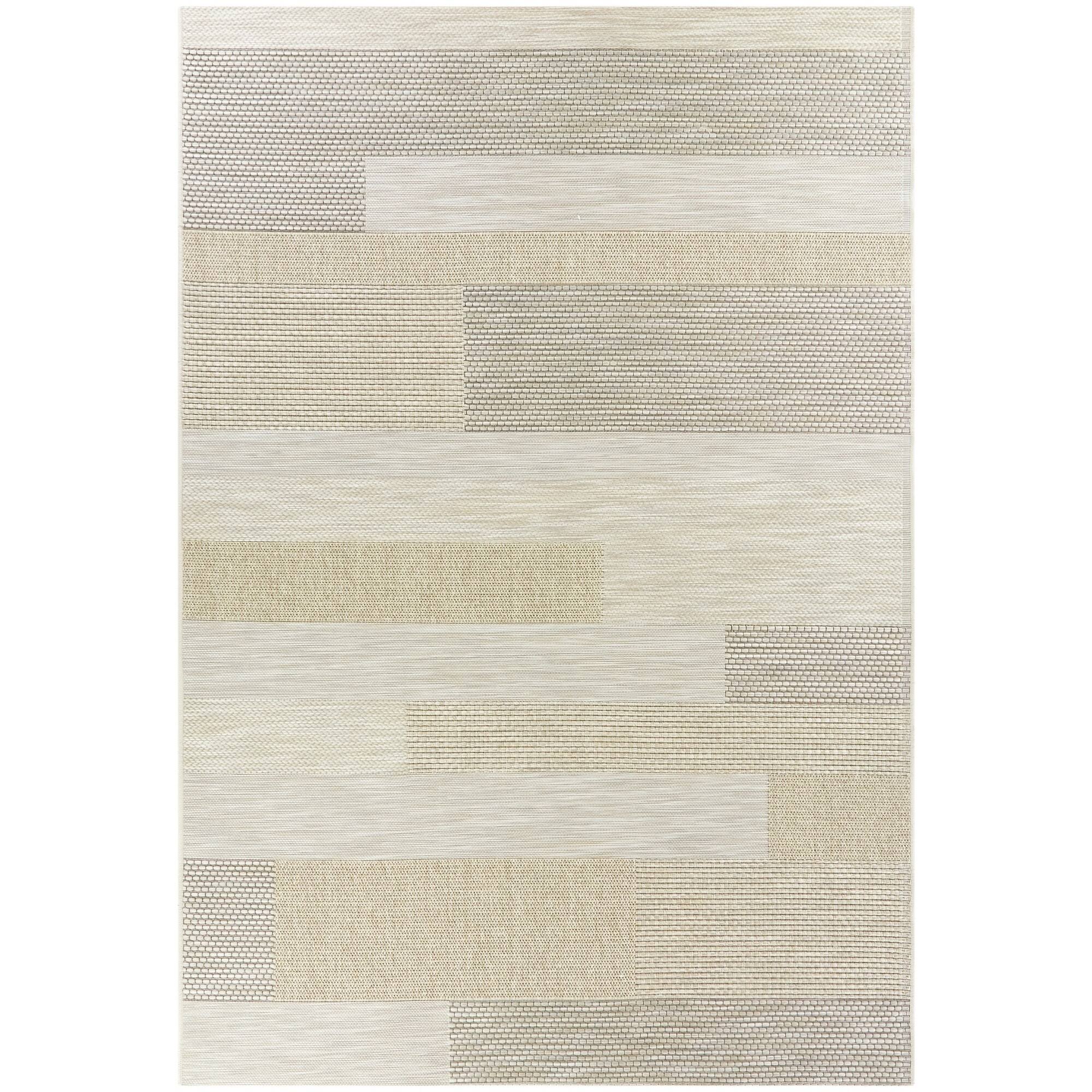 BALTA Jonson Beige 5 ft. x 7 ft. Transitional Flatweave Indoor/Outdoor Area Rug