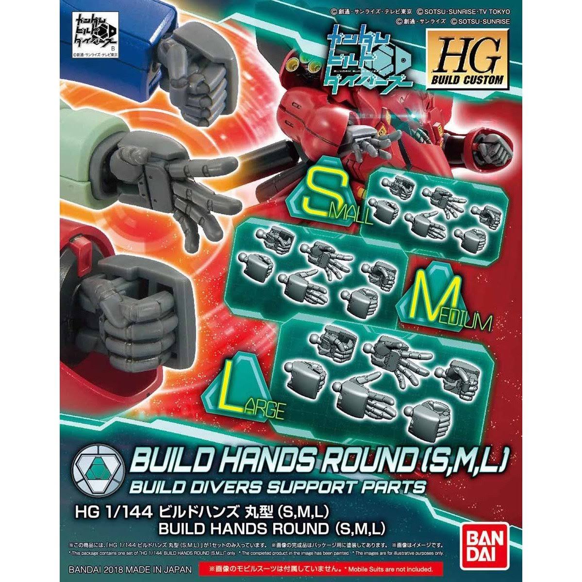 Bandai HGBC Gundam Build Divers Build Hands Round SML 1/144 Plastic Model Kit