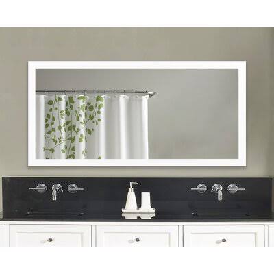 Industrial Modern & Contemporary Wall Mirror Wade Logan Finish: White, Size: 38.5x22 H x 72x22 W