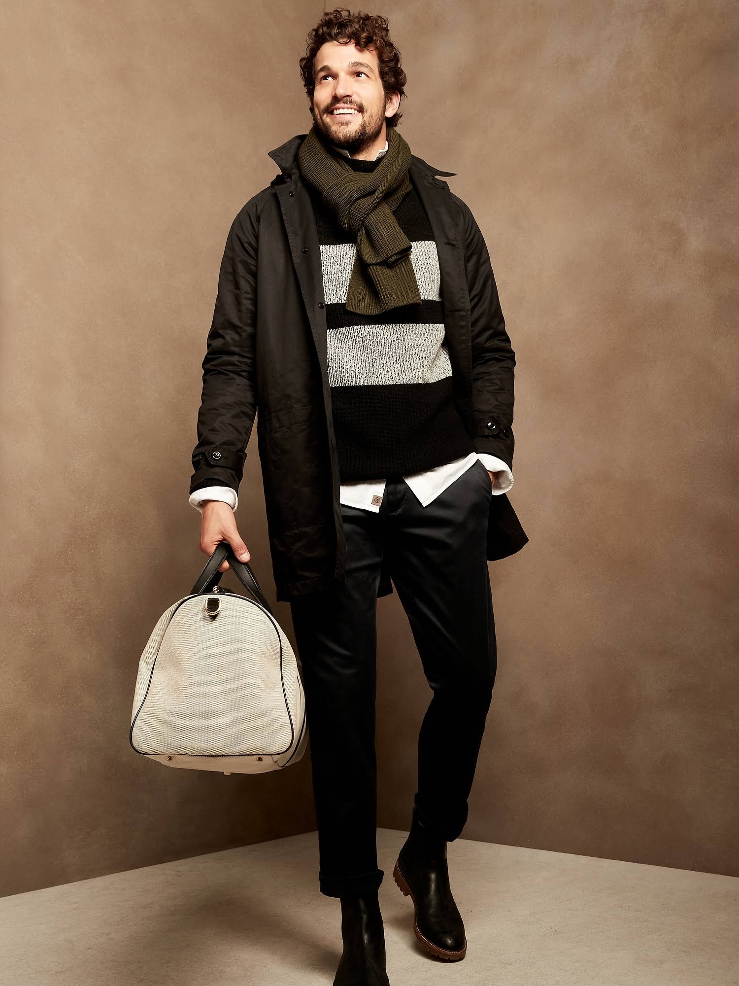 Banana Republic Men's Aiden Slim Rapid Movement Chino Pant Black Size 29W 30L