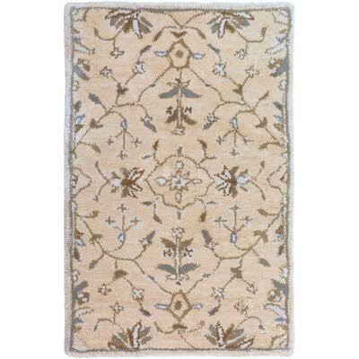 Arden Floral Handmade Tufted Wool Cream Area Rug Birch Lane Rug Size: Rectangle 2& x 3&