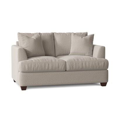 Kenna 63x22 Recessed Arm Loveseat Birch LANE? Body Fabric: Sustain Dursky Linen