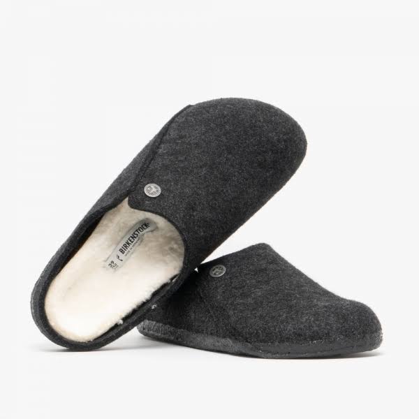Birkenstock Zermatt Wool Felt Anthracite Shearling Clogs
