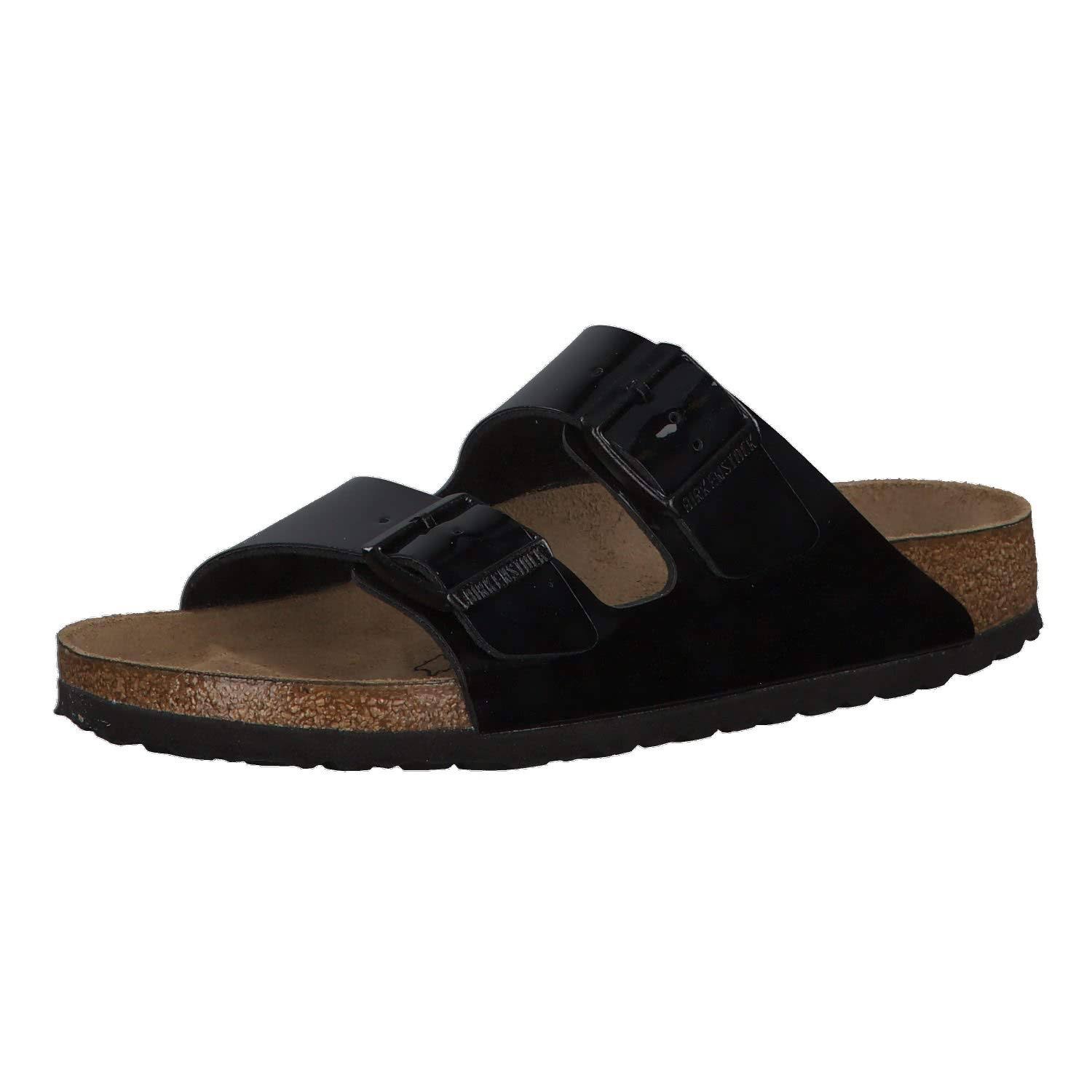 Birkenstock Slippers Arizona Patent, 1005292 - Black - 11.5