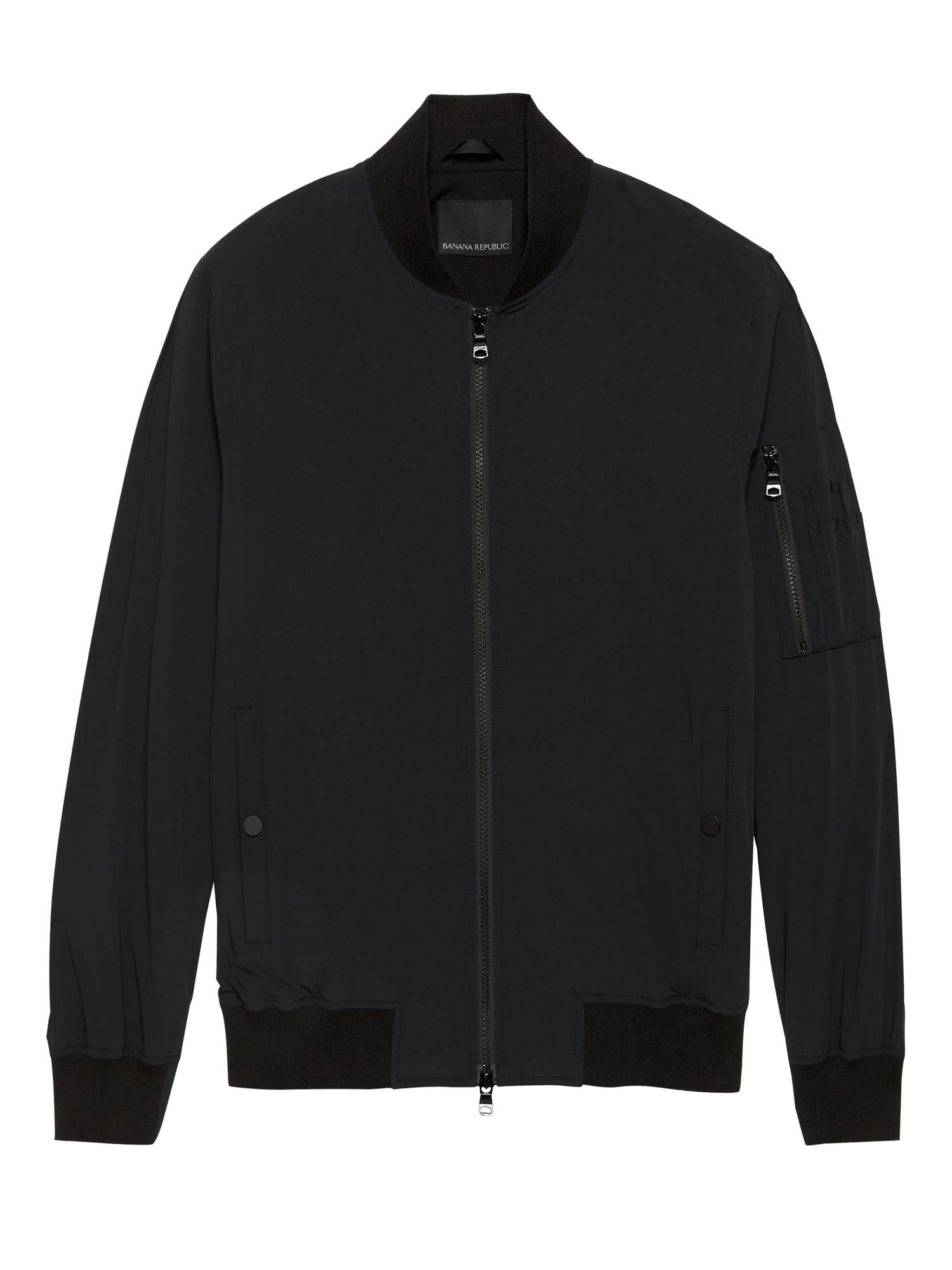 Banana Republic Men's Motion Tech Bomber Jacket Black Size M