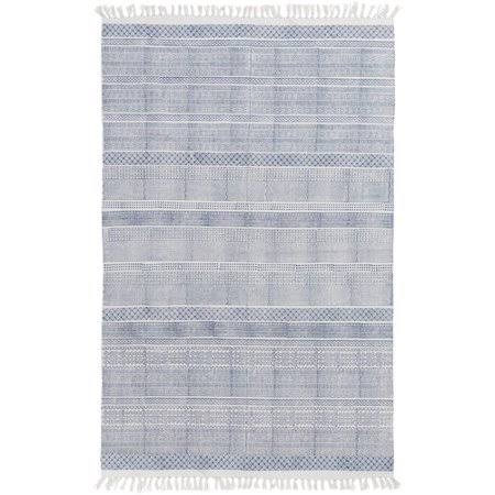 Bungalow Rose Blairsville Handwoven Cotton Gray Area Rug, Size: Rectangle 9& x 12&