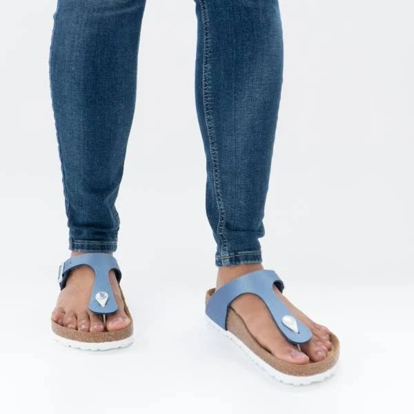 Birkenstock Gizeh 1016862 Ladies Toe Post Sandals Azure Blue: EU