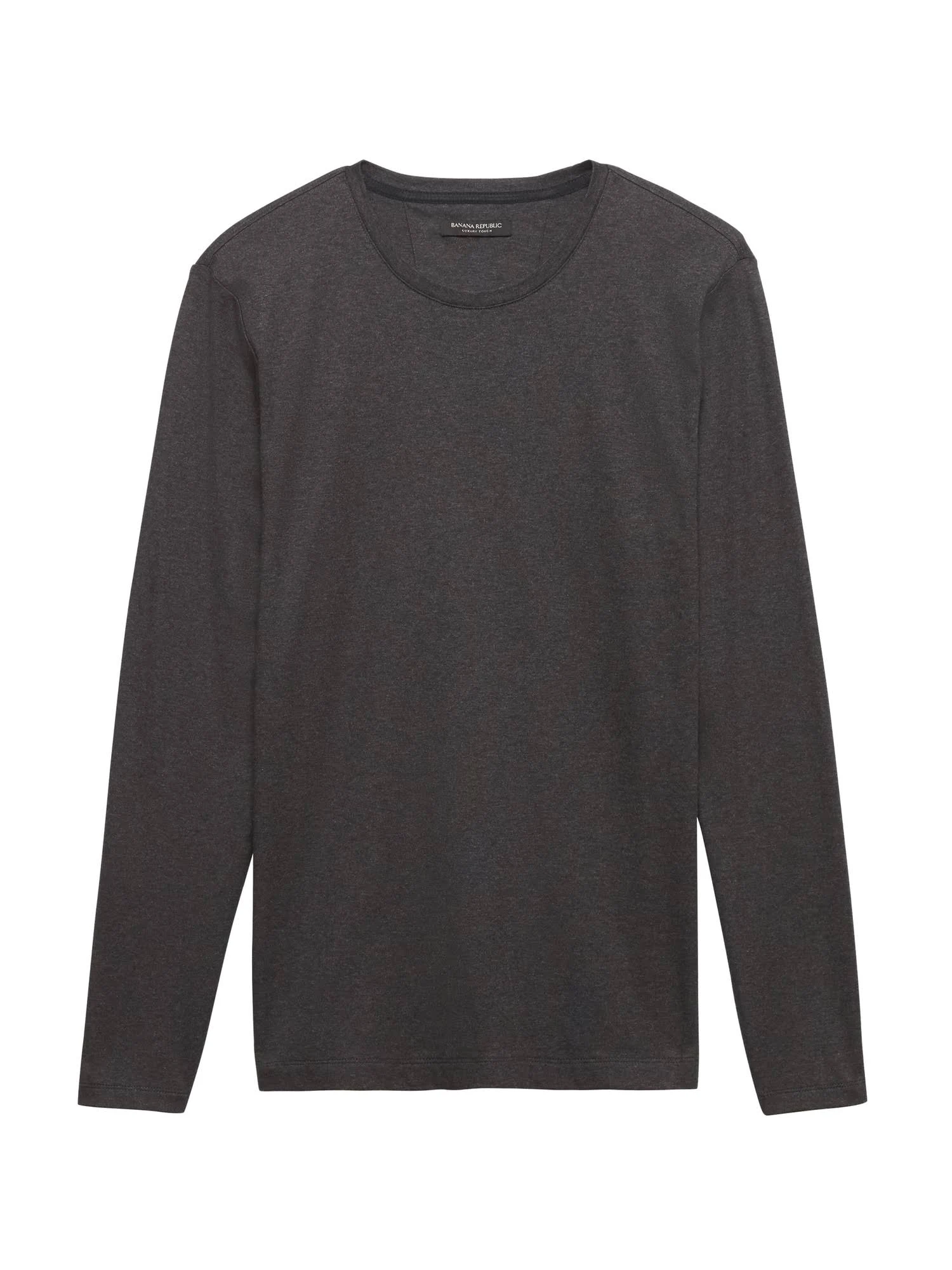 Banana Republic Men's Luxury-Touch Crew-Neck T-Shirt Dark Charcoal Size M