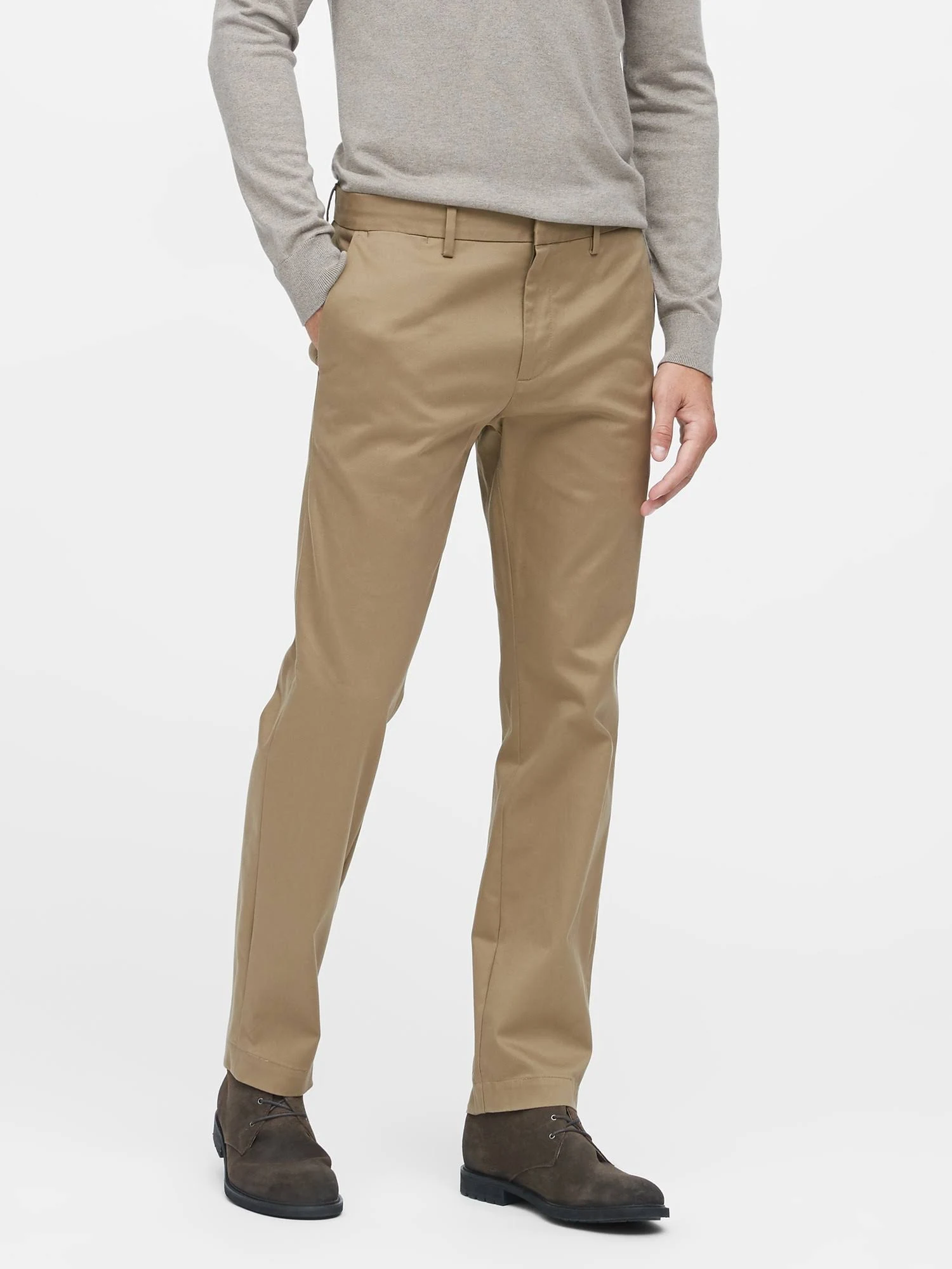 Banana Republic Men's Emerson Straight Rapid Movement Chino Pant Airforce Khaki Size 29W 30L