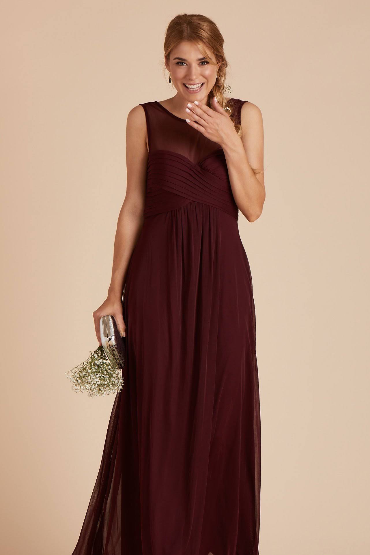 Birdy Grey Ryan Bridesmaid Dress in Cabernet Xs / Cabernet