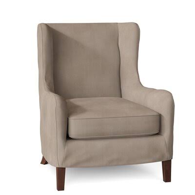 Adamstown 33x22 Wide Wingback Chair Birch Lane Body Fabric: Tina Oyster