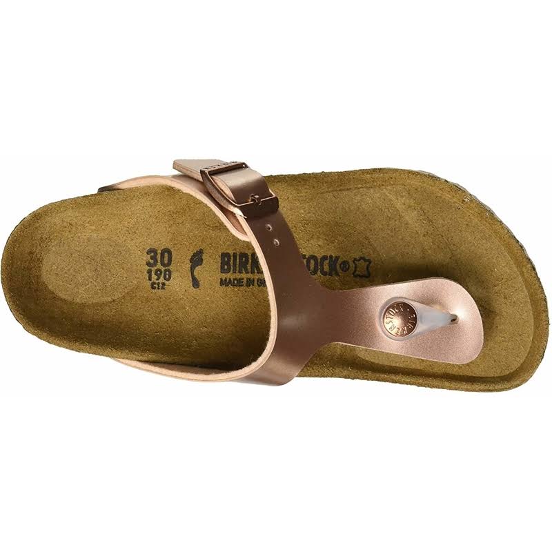 BIRKENSTOCK Kids Spring Gizeh Birko-Flor Electric Metallic Copper Thong Sandals
