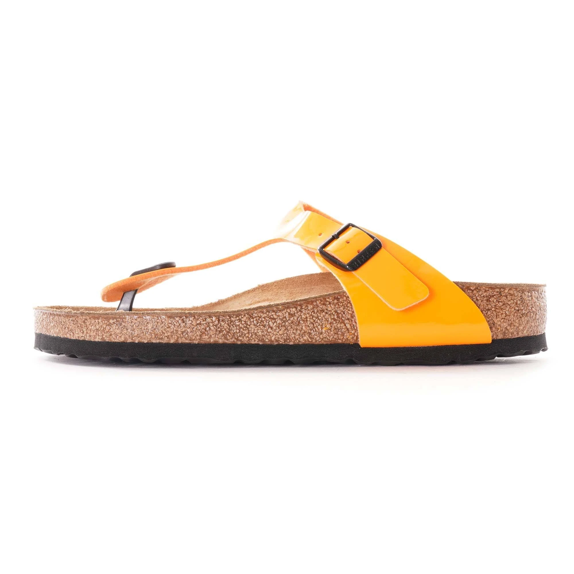 Birkenstock Gizeh Birko-Flor Patent Marygold Thong Sandals