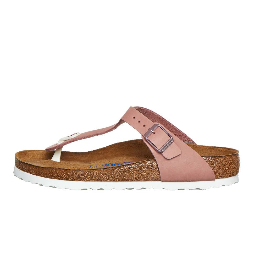Birkenstock Gizeh Toe Separator Pink Nubuck Leather 38 EU / Regular