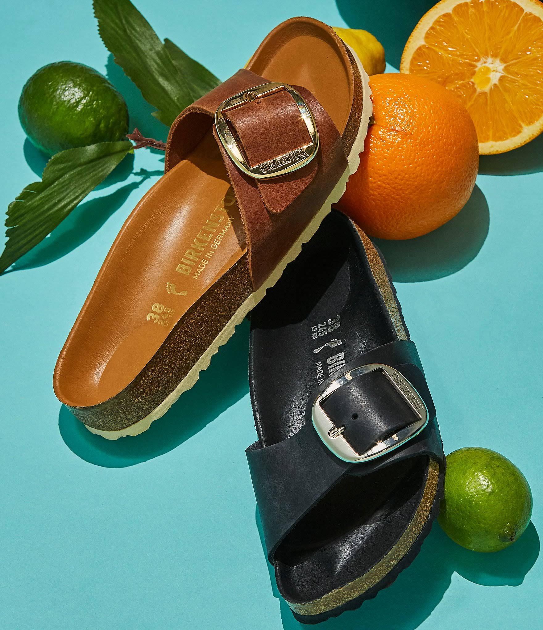 Birkenstock Women's Madrid Big Buckle Oiled Leather Cognac