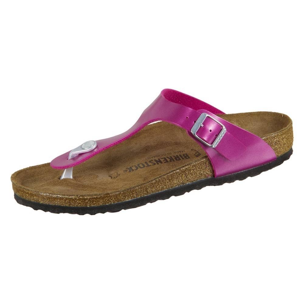 Birkenstock Gizeh Electric Metallic Magenta Birko-Flor Toe Post Sandal