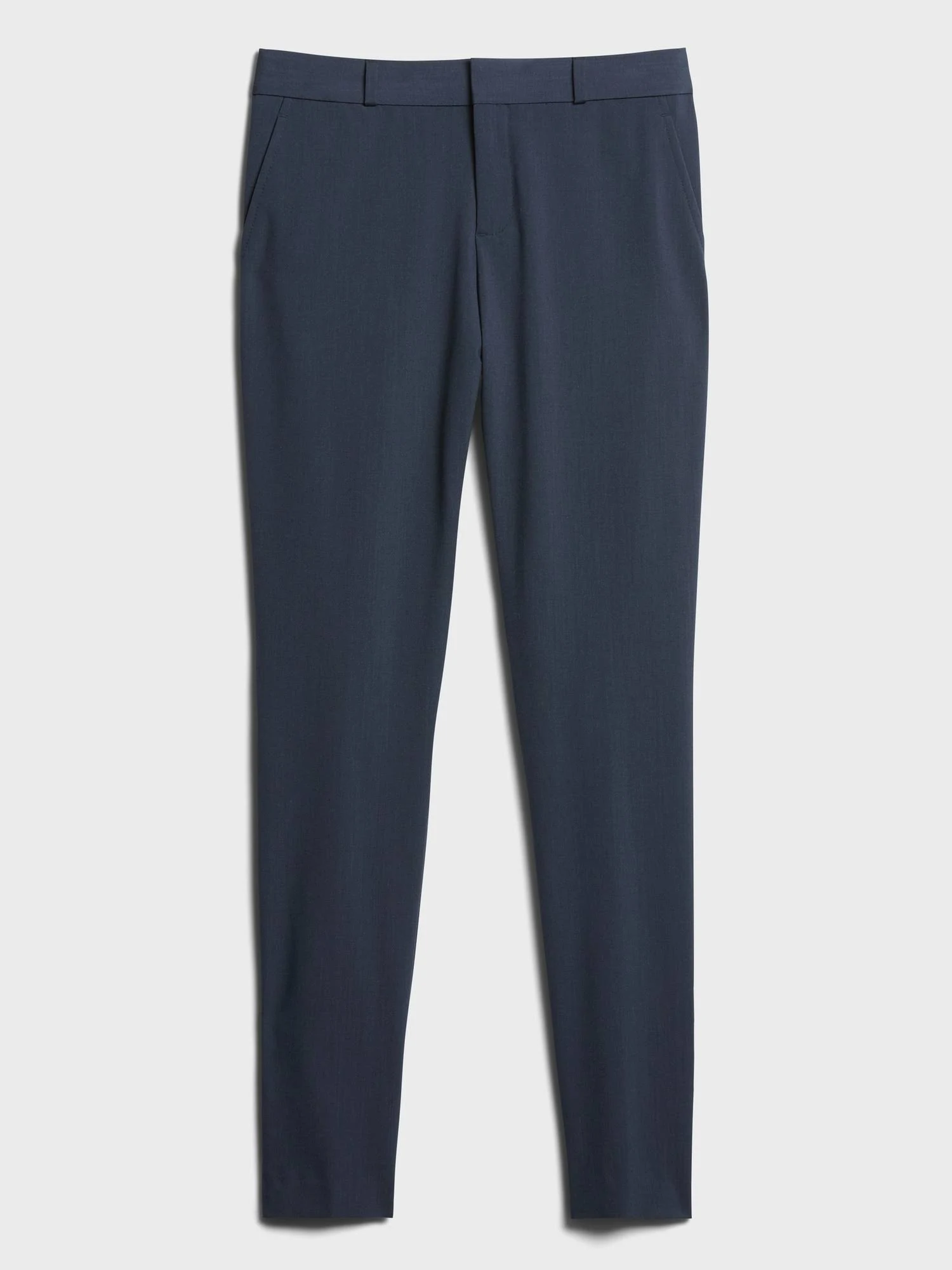 Banana Republic Women's Ryan Slim Straight-Fit Washable Italian Wool-Blend Pant Navy Size 0 Regular