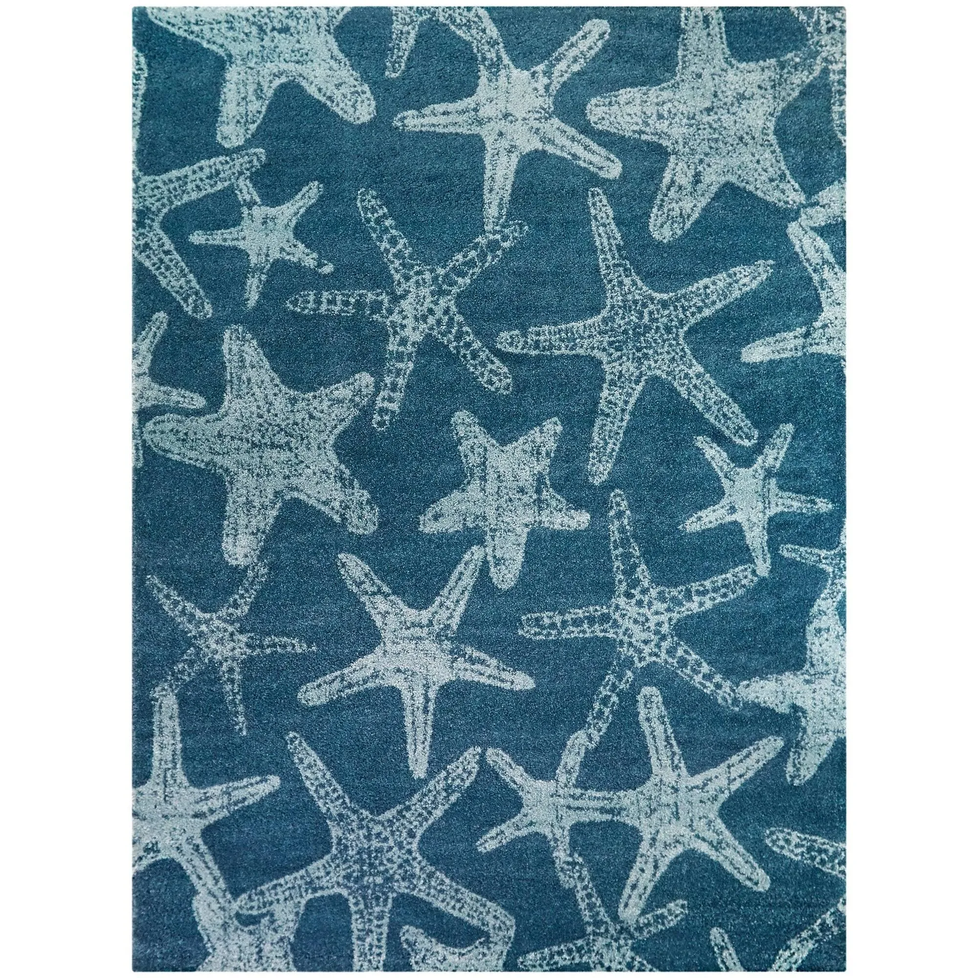 Balta Leyton Light Blue 5 ft. x 7 ft. Starfish Print Area Rug