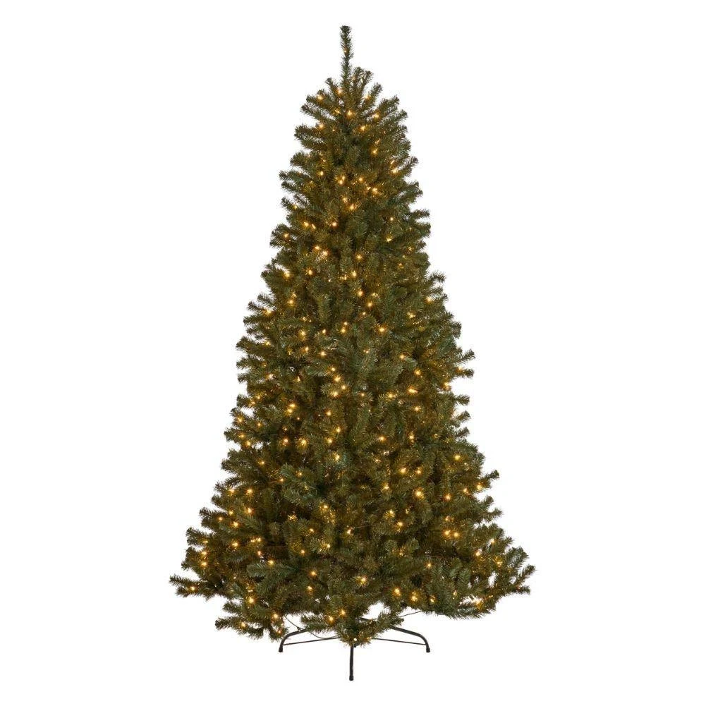 7-Foot Noble Fir Pre-Lit Clear Light Hinged Artificial Christmas Tree