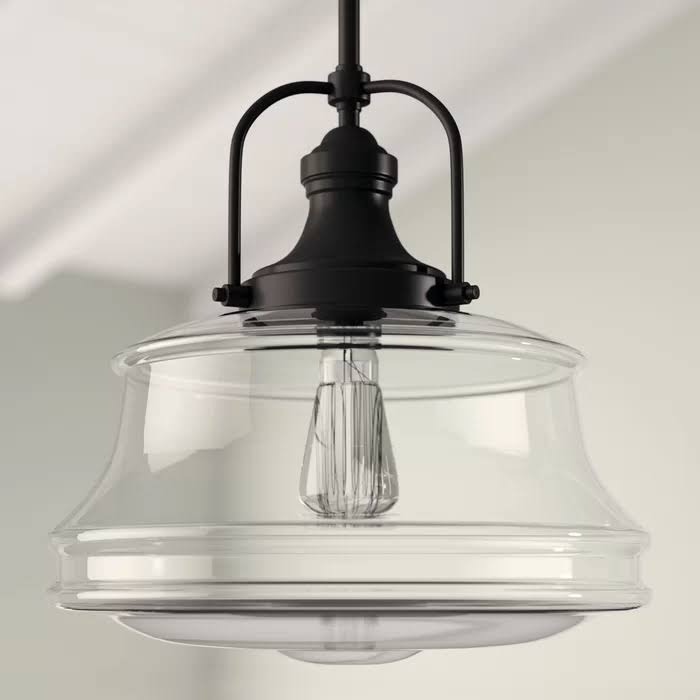 Nadine 1-Light Single Schoolhouse Pendant
