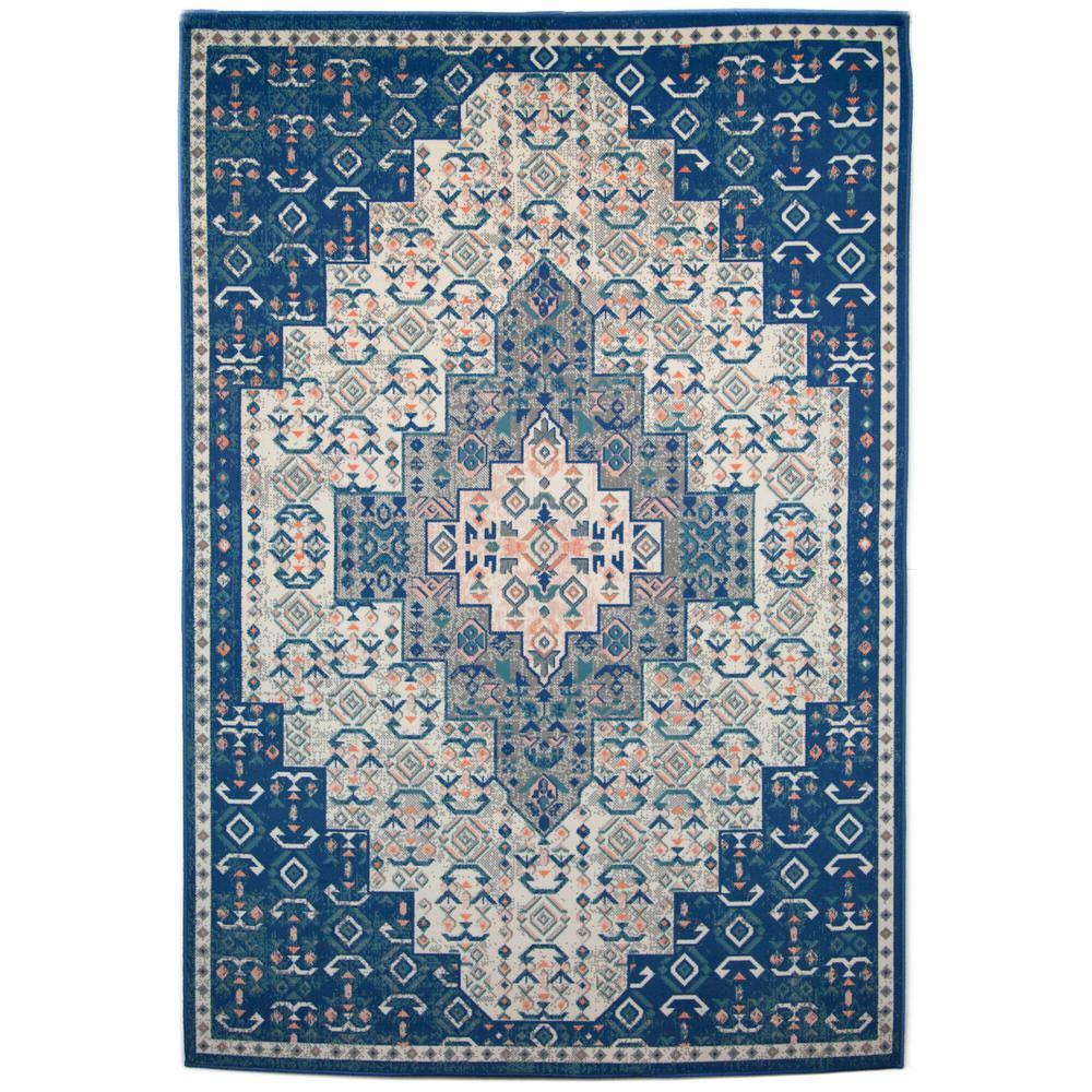 BALTA Semih Dark Blue 5 ft. x 7 ft. Oriental Area Rug