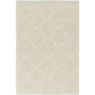 Blankenship Geometric Handmade Wool Beige Area Rug