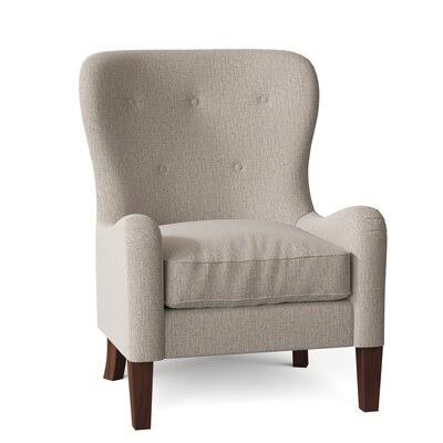 Birch Lane Gilliam 32x22 Wide Tufted Down Cushion Armchair Body Fabric: Sustain Dursky Linen